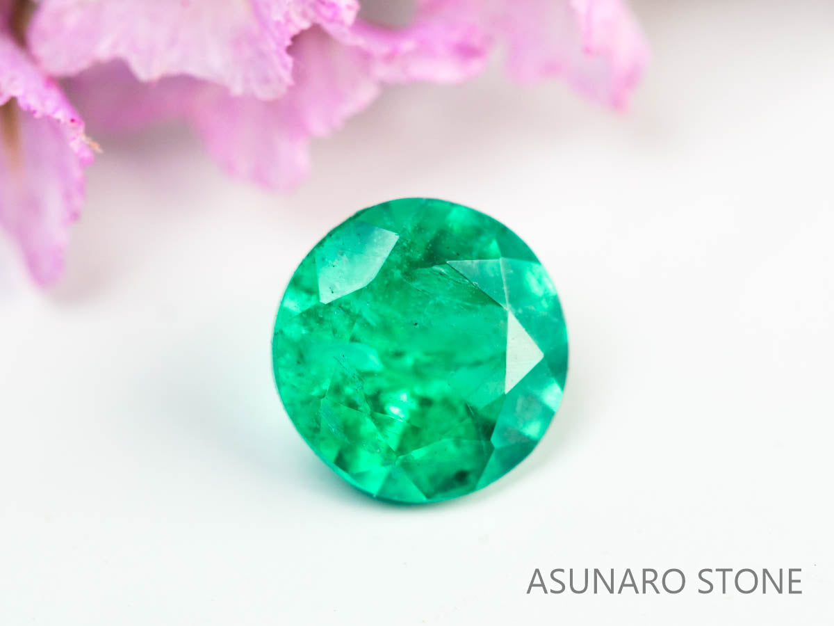 エメラルド　ラウンドカット　コロンビア産　0.17ct【230906-1833】
