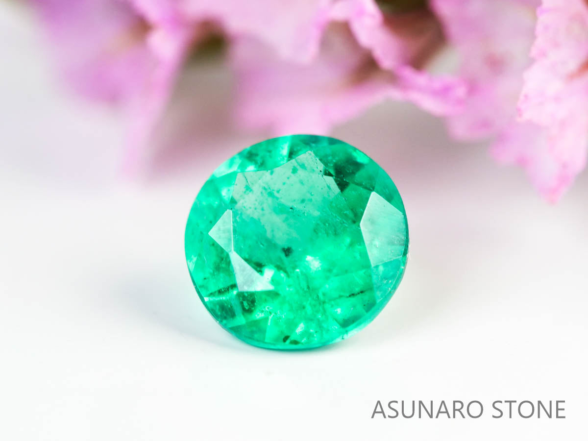 エメラルド　ラウンドカット　コロンビア産　0.17ct【230906-1833】