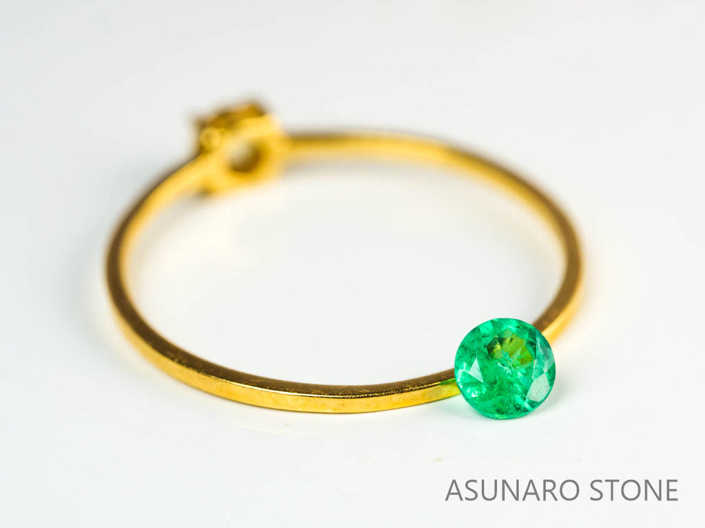 エメラルド　ラウンドカット　コロンビア産　0.17ct【230906-1833】