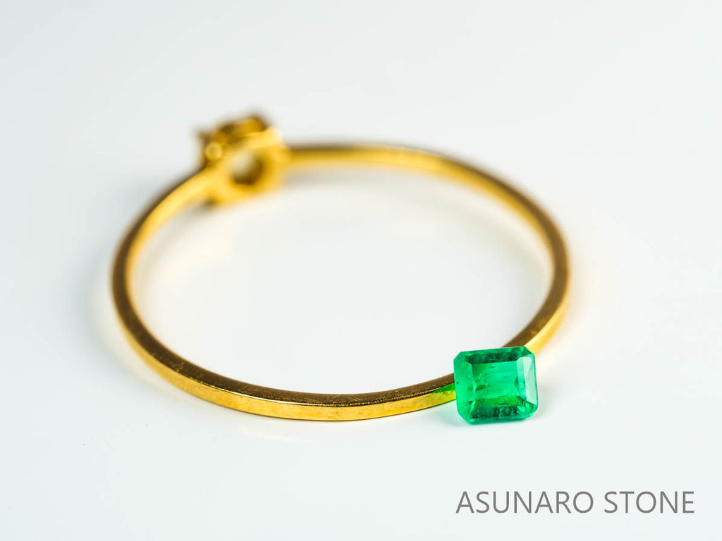 エメラルド　エメラルドカット　コロンビア産　0.13ct【230906-1834】