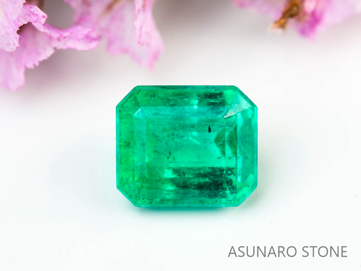 エメラルド　エメラルドカット　コロンビア産　0.36ct【230906-1835】