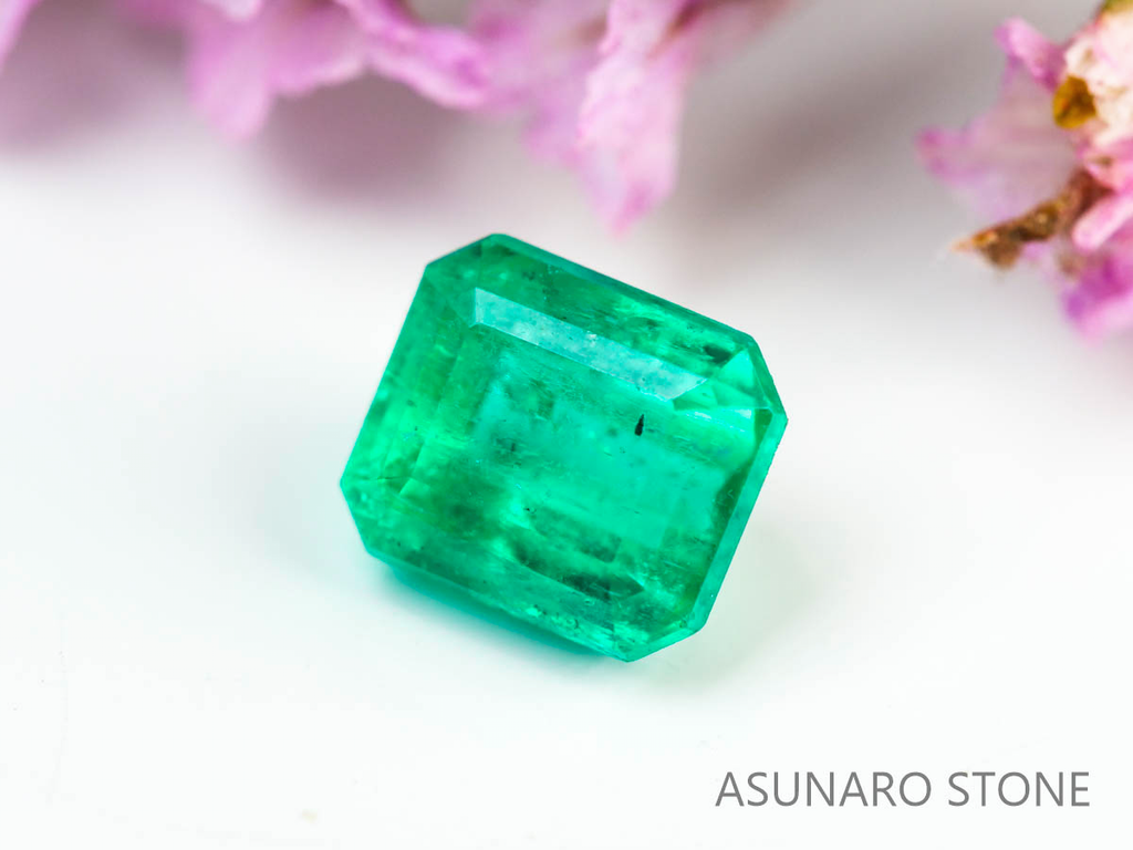 エメラルド　エメラルドカット　コロンビア産　0.36ct【230906-1835】