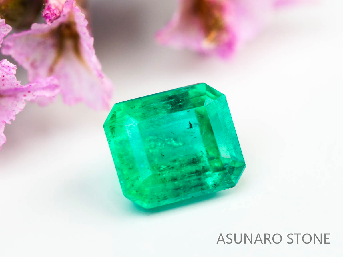 エメラルド　エメラルドカット　コロンビア産　0.36ct【230906-1835】