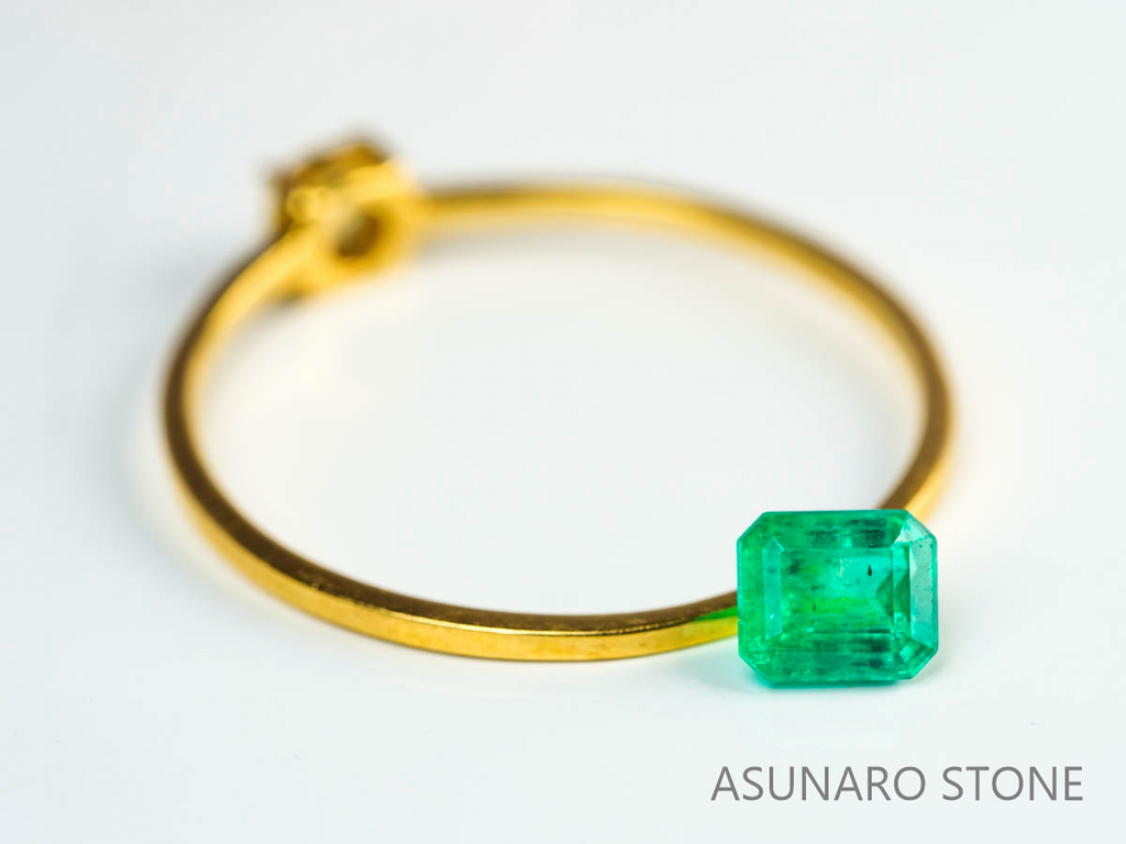 エメラルド　エメラルドカット　コロンビア産　0.36ct【230906-1835】