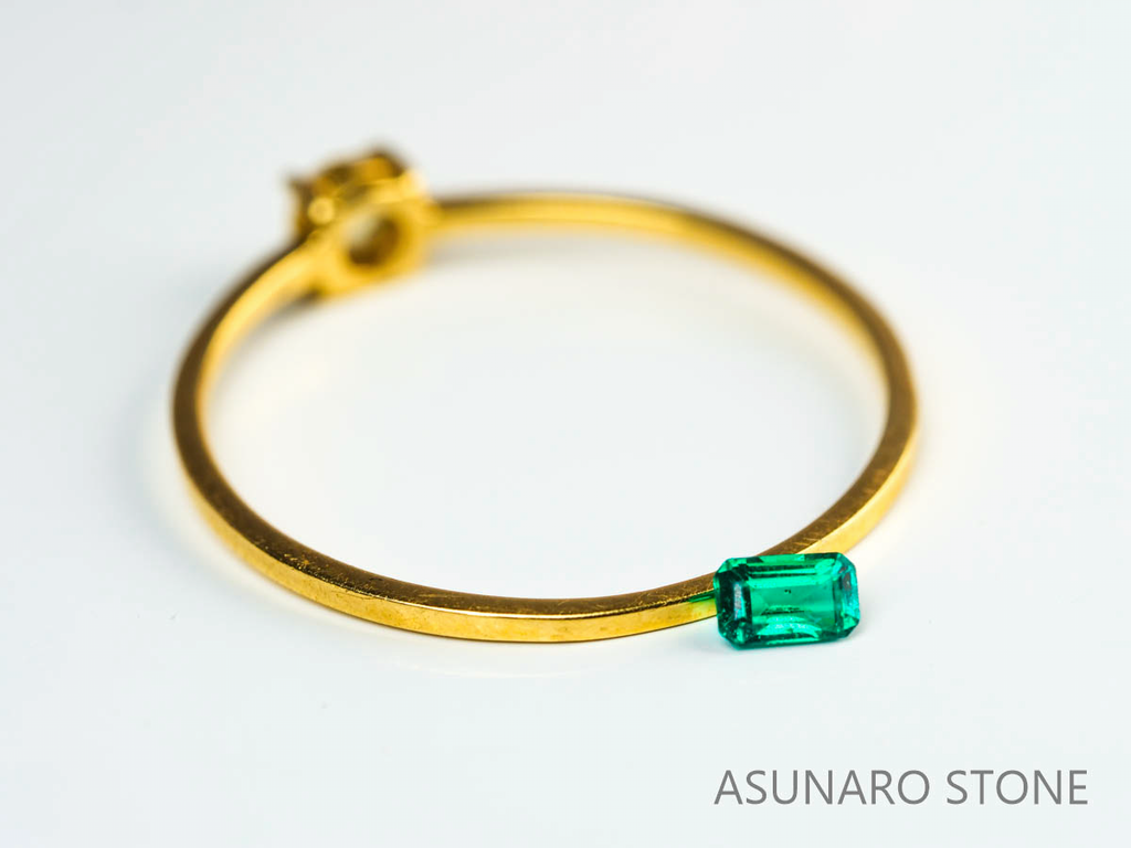 エメラルド　エメラルドカット　コロンビア産　0.08ct【230906-1836】