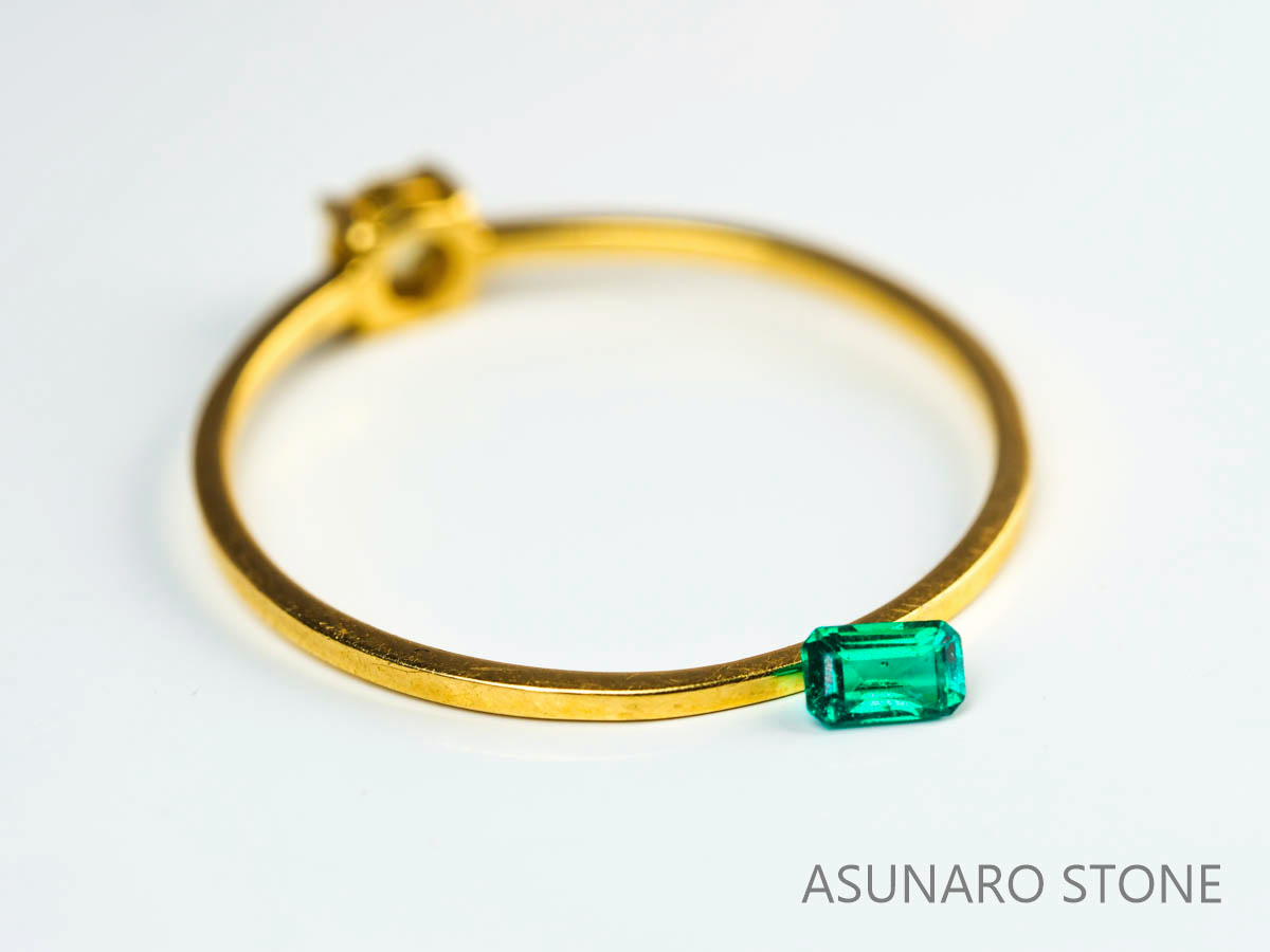 エメラルド　エメラルドカット　コロンビア産　0.08ct【230906-1836】