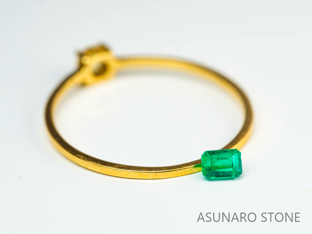 エメラルド　エメラルドカット　コロンビア産　0.14ct【230906-1840】