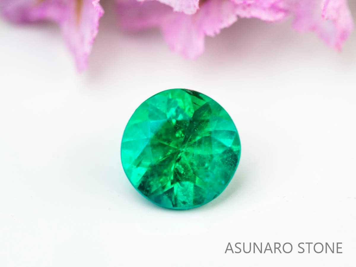 エメラルド　ラウンドカット　コロンビア産　0.15ct【230906-1841】