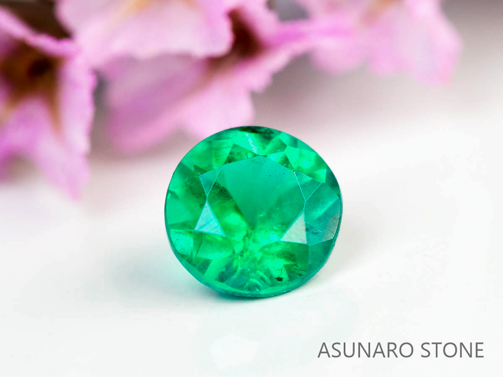 エメラルド　ラウンドカット　コロンビア産　0.15ct【230906-1841】