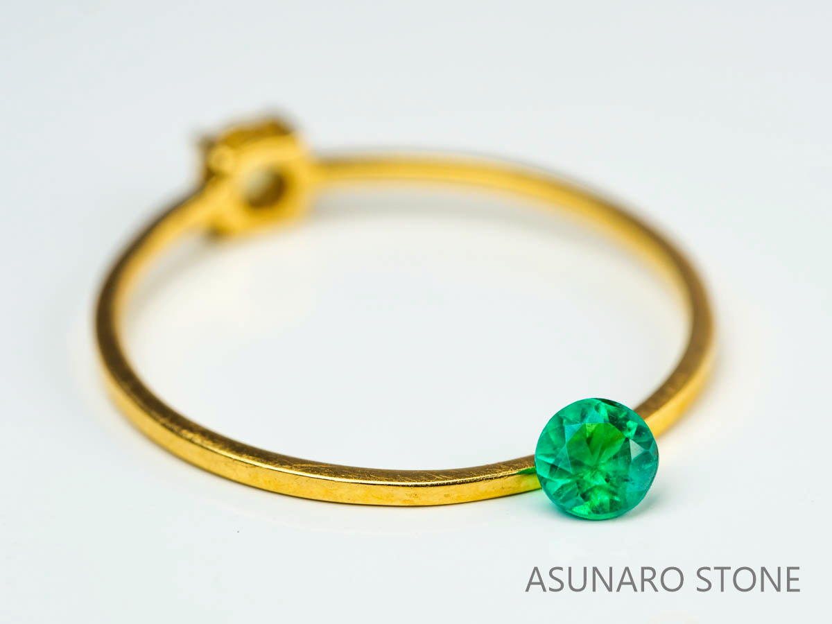 エメラルド　ラウンドカット　コロンビア産　0.15ct【230906-1841】