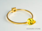 イエローサファイア 　ペアシェイプ　 スリランカ産　0.63ct【230816-1843】