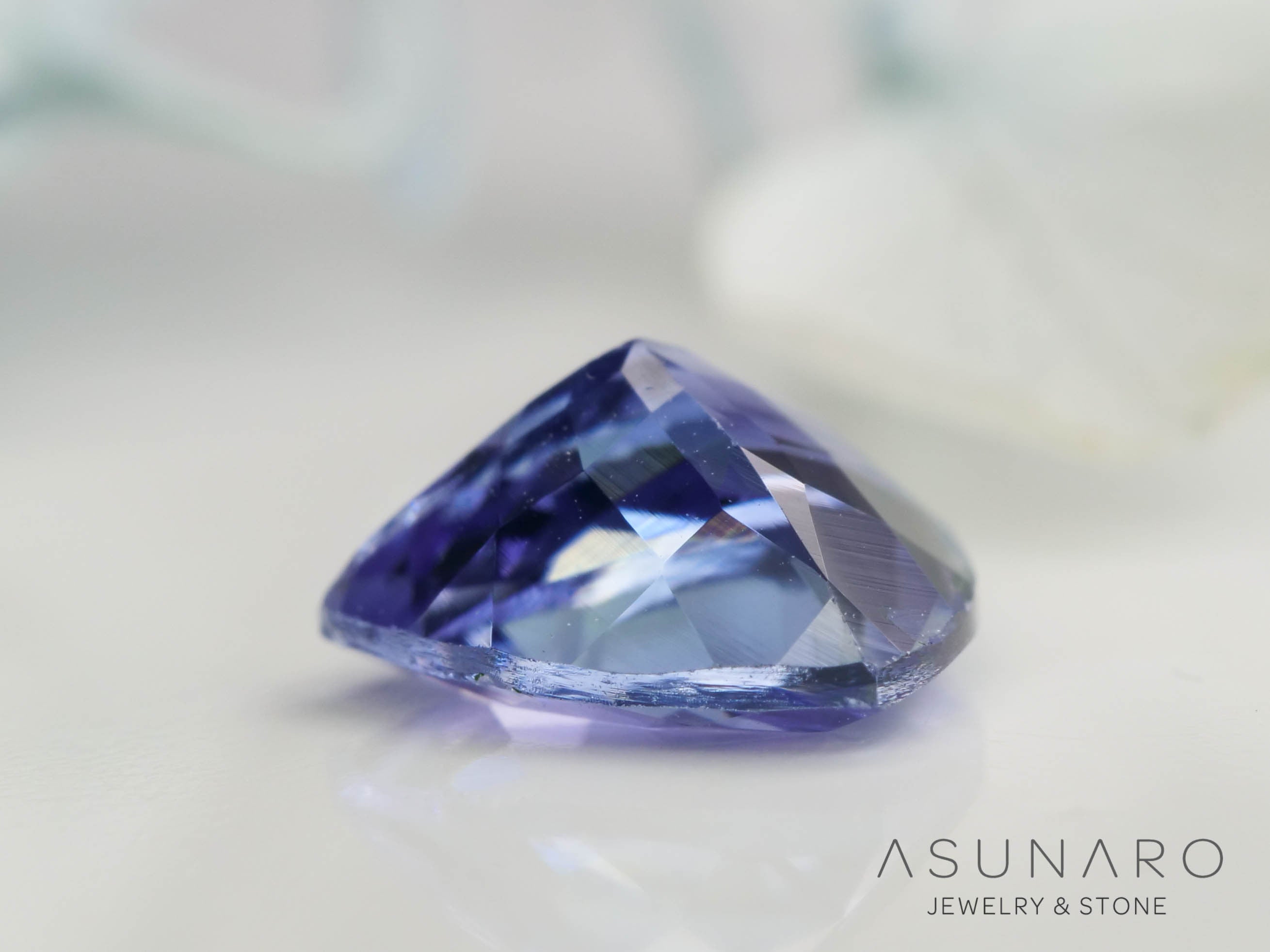 タンザナイトAA A14mm タンザナイト トリリアントカット タンザニア産 1.13ct【240808-1795