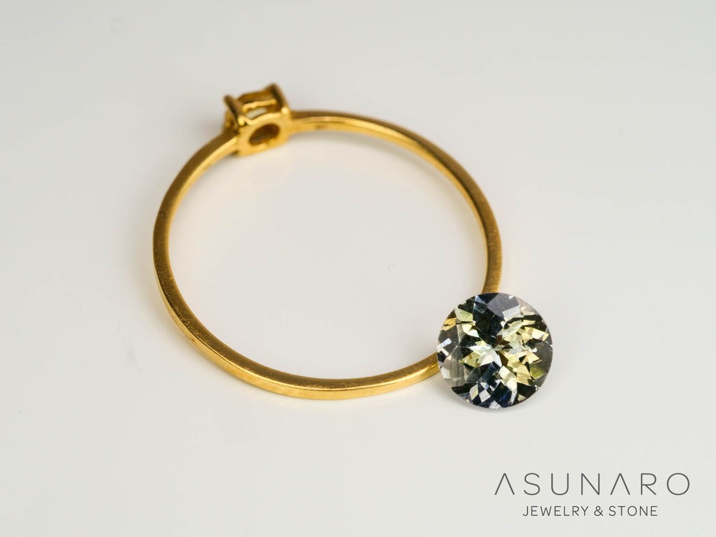 バイカラーゾイサイト（タンザナイト）  ラウンドカット　タンザニア産　0.63ct【250130-1786】