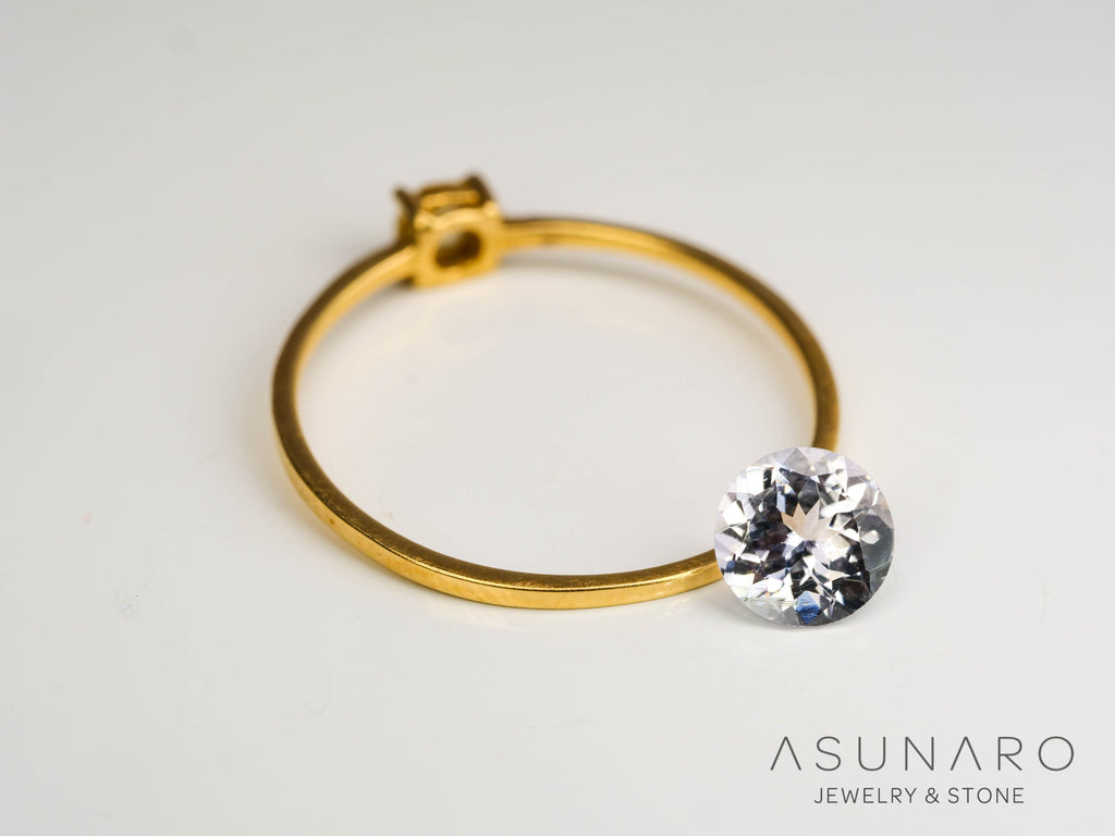 バイカラーゾイサイト（タンザナイト） ラウンドカット　タンザニア産　0.65ct【250130-1789】