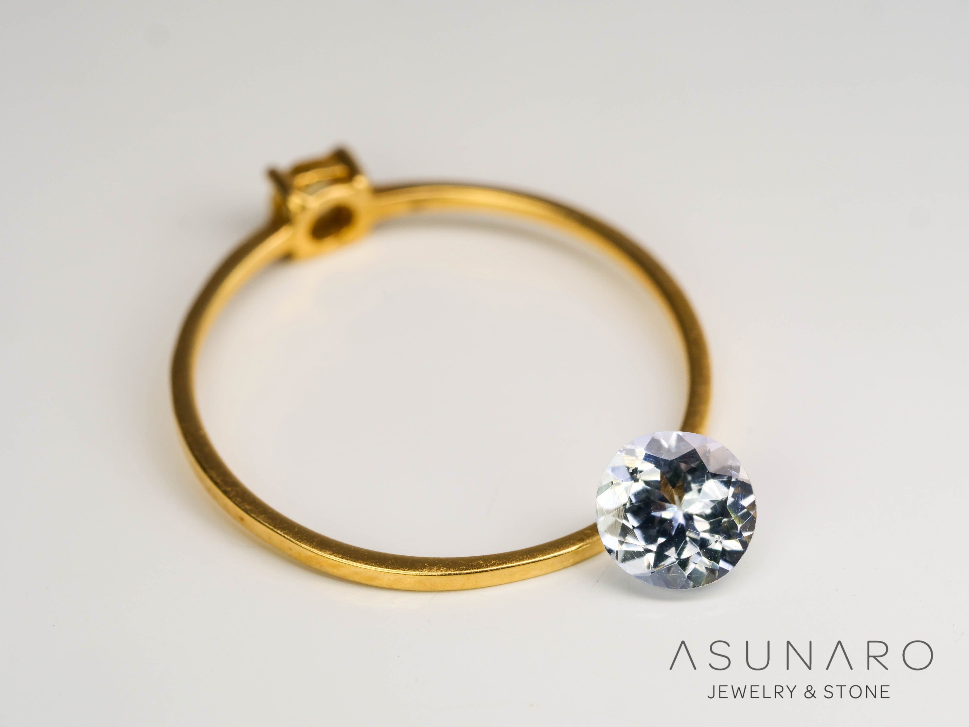 バイカラーゾイサイト（タンザナイト）ラウンドカット　タンザニア産　0.57ct【250130-1791】