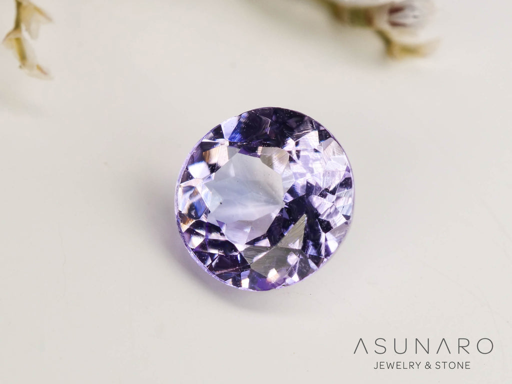 ピンクゾイサイト　ラウンドカット　タンザニア産　0.46ct【250130-1794】