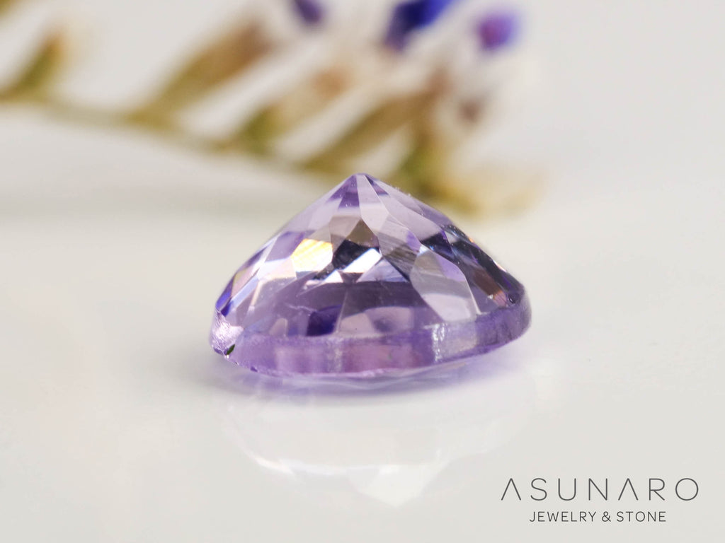 ピンクゾイサイト　ラウンドカット　タンザニア産　0.46ct【250130-1794】