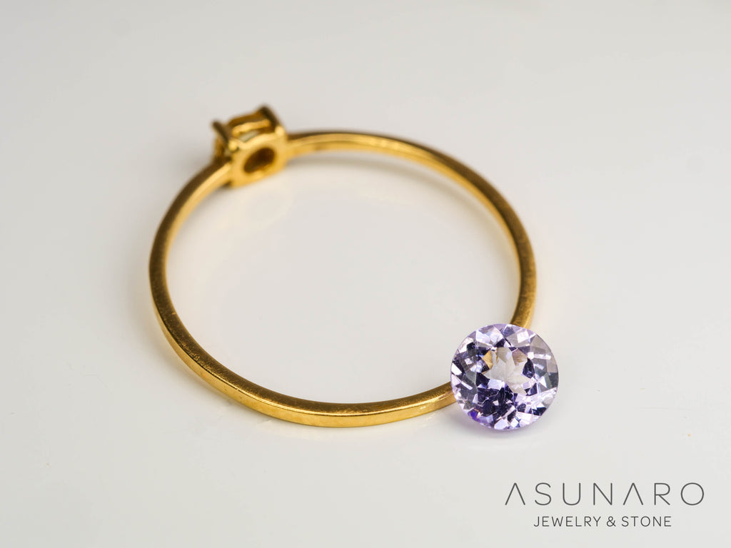 ピンクゾイサイト　ラウンドカット　タンザニア産　0.46ct【250130-1794】