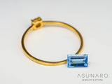 タトゥーアクアマリン  スクエアカット　ブラジル・タトゥー鉱山産　0.36ct【240705-2156】