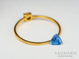 タトゥーアクアマリン  トリリアントカット　ブラジル・タトゥー鉱山産　0.22ct【240705-2163】