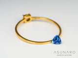 タトゥーアクアマリン  トリリアントカット　ブラジル・タトゥー鉱山産　0.15ct【240705-2164】