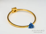 タトゥーアクアマリン  トリリアントカット　ブラジル・タトゥー鉱山産　0.15ct【240705-2167】