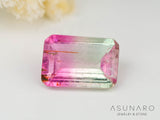 桜餅バイカラートルマリン　エメラルドカット　コンゴ産　0.45ct【240523-2168】