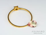 桜餅バイカラートルマリン　ペアシェイプ　コンゴ産　0.56ct【240523-2170】