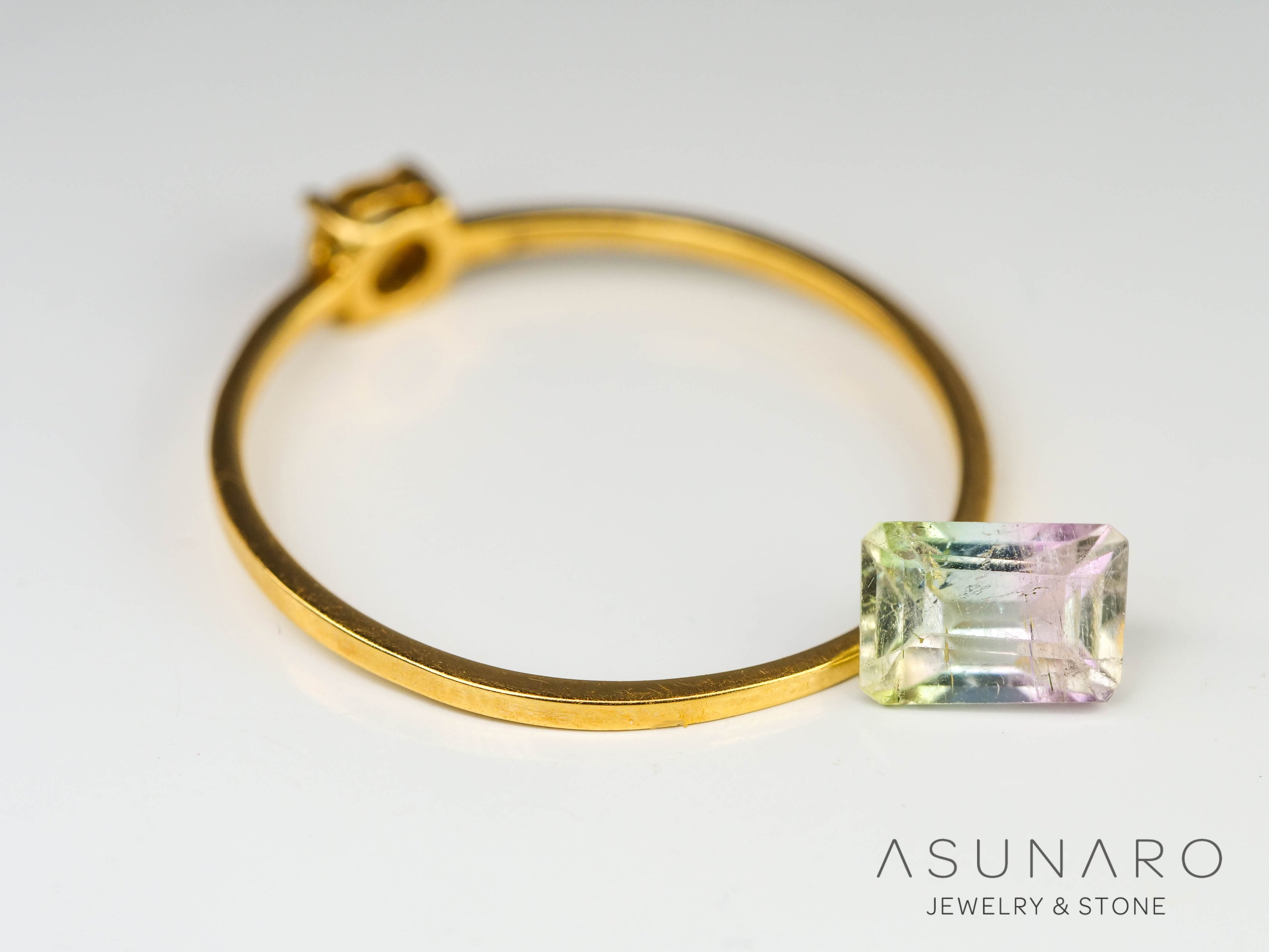 パーティーカラードトルマリン　エメラルドカット　コンゴ産　0.71ct【240807-2174】