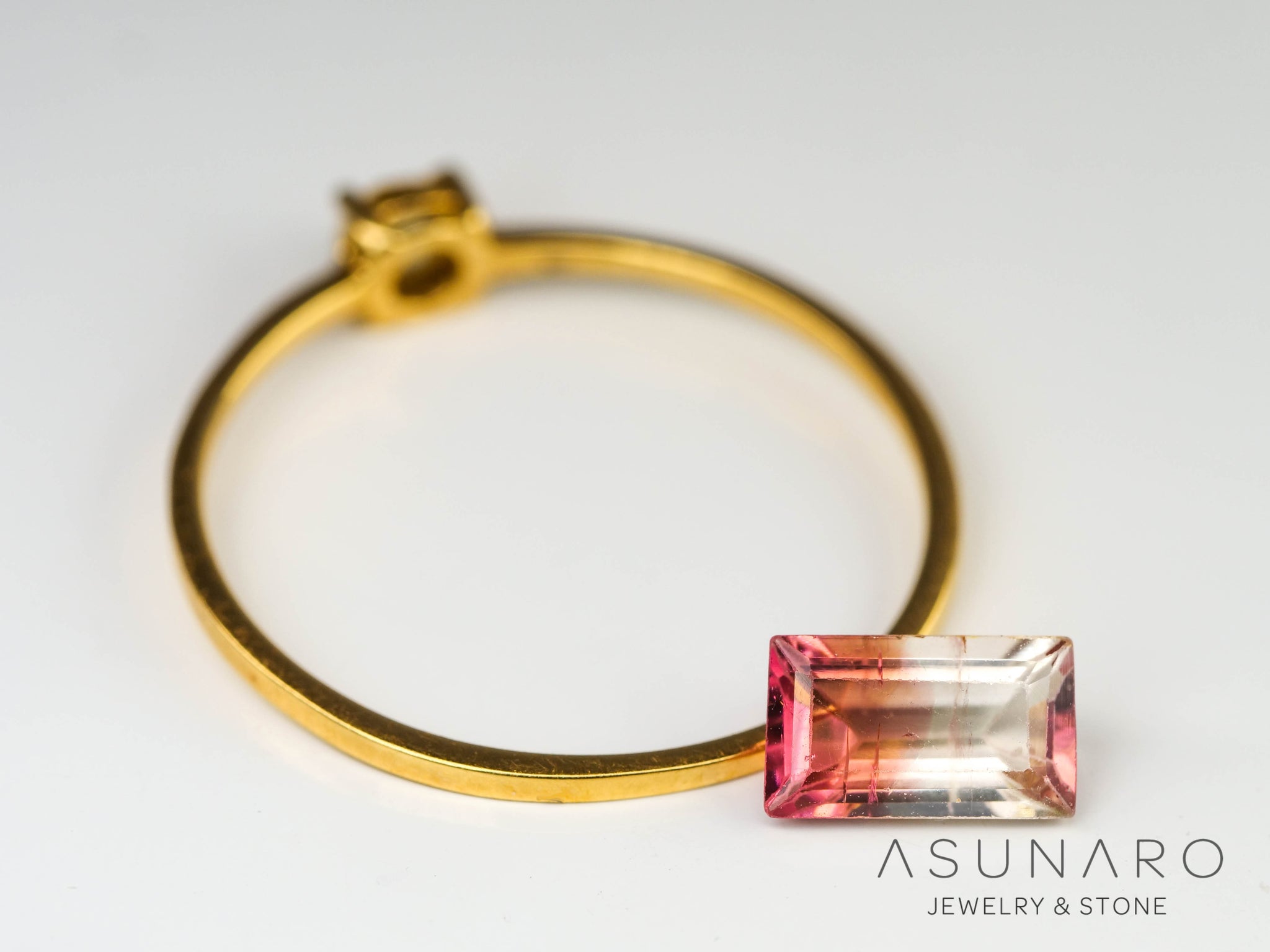 バイカラートルマリン エメラルドカット コンゴ産 0.68ct【240807-2177 
