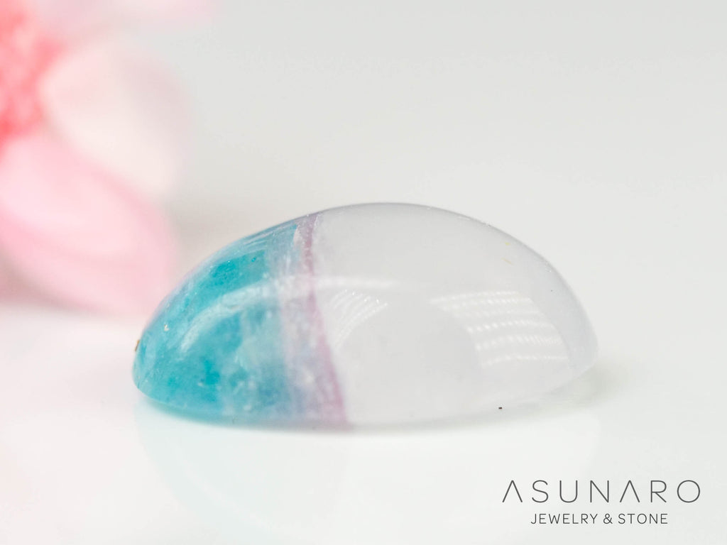 パライバトルマリンインクォーツ　カボション　ブラジル産 　0.68ct 【240523-2224】