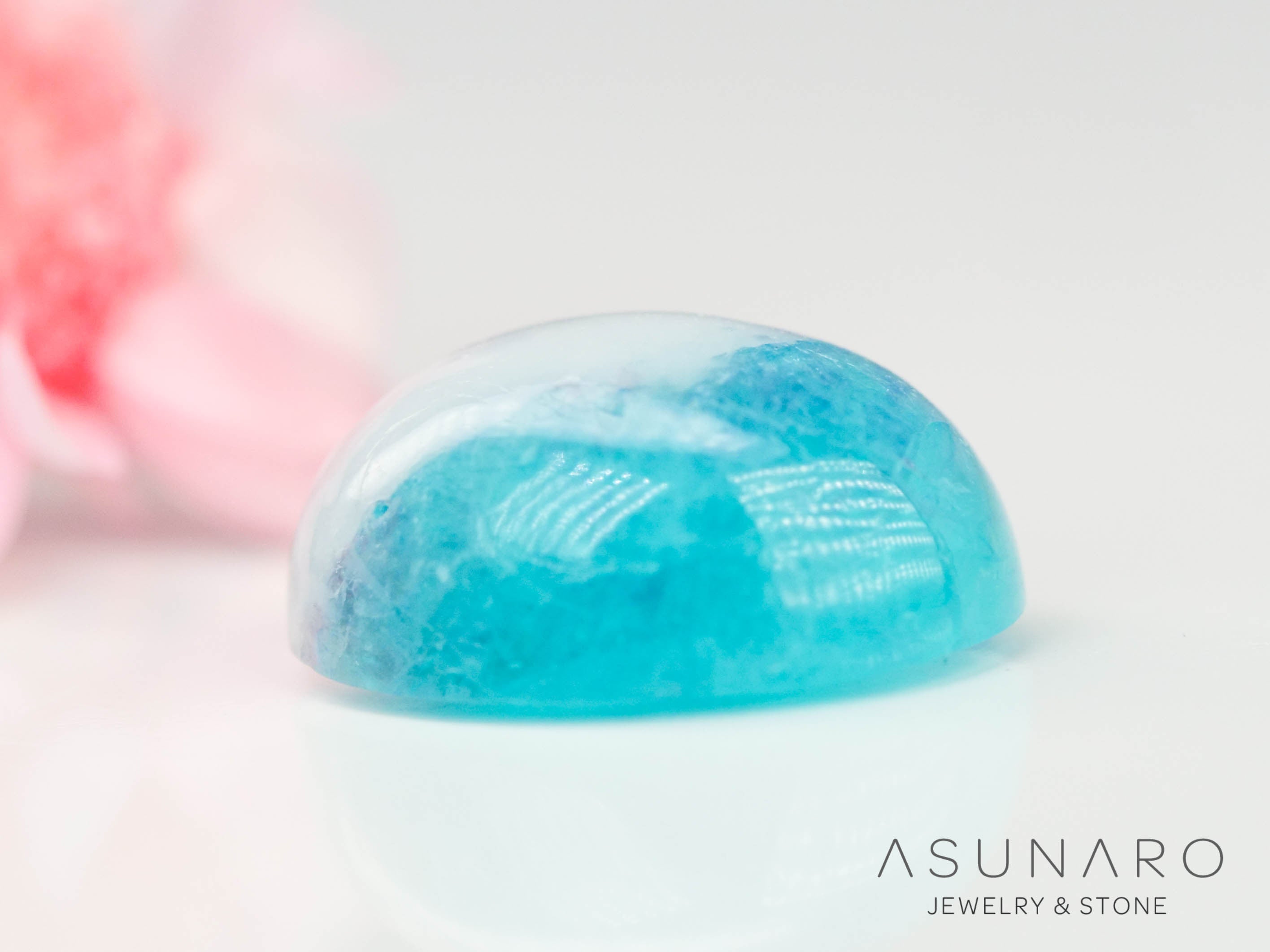 パライバトルマリンインクォーツ　カボション　ブラジル産 　0.95ct 【240523-2225】