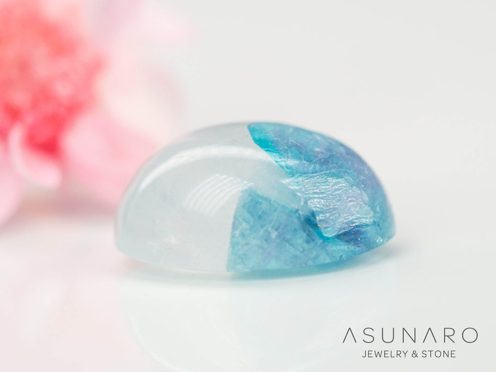 パライバトルマリンインクォーツ　カボション　ブラジル産 　0.95ct 【240523-2226】