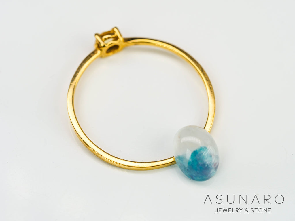 パライバトルマリンインクォーツ　カボション　ブラジル産 　0.95ct 【240523-2226】