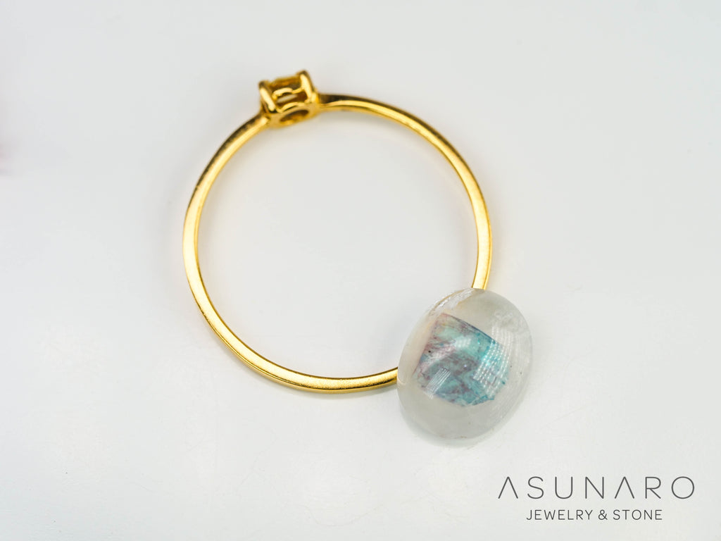 パライバトルマリンインクォーツ　カボション　ブラジル産 　1.84ct 【240523-2232】