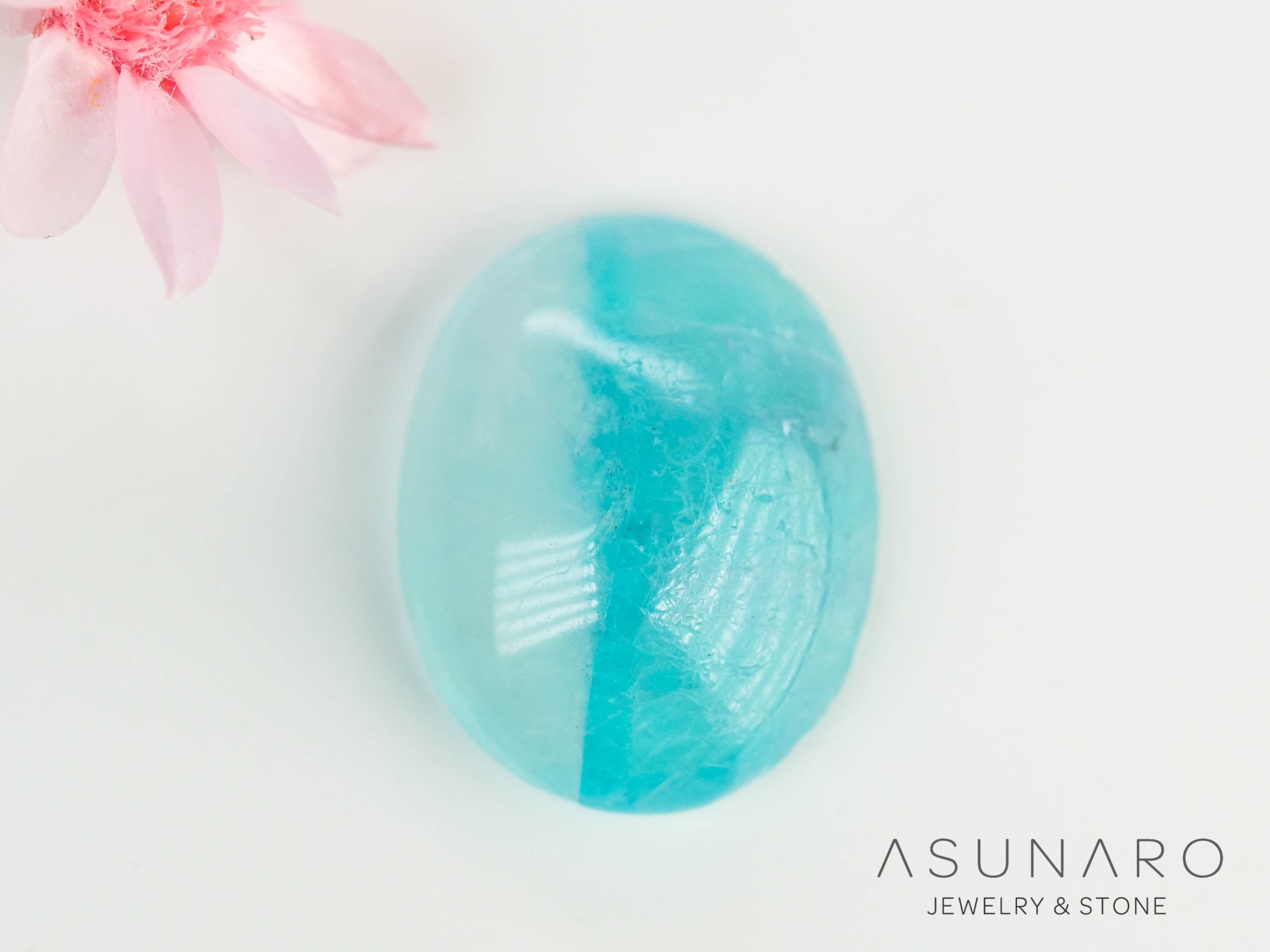 パライバトルマリンインクォーツ　カボション　ブラジル産 　1.22ct 【240523-2233】