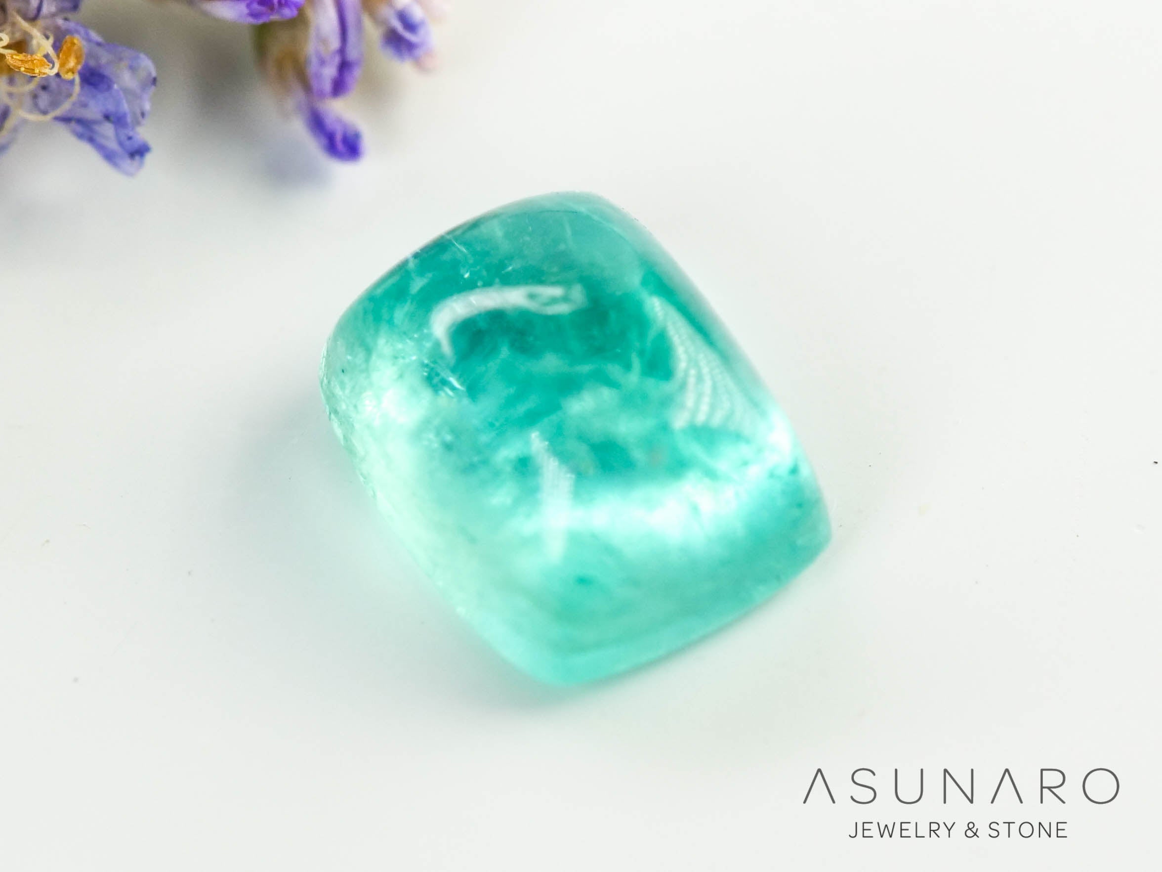 パライバトルマリン　カボション　 ブラジル産　0.52ct 【240523-2213】