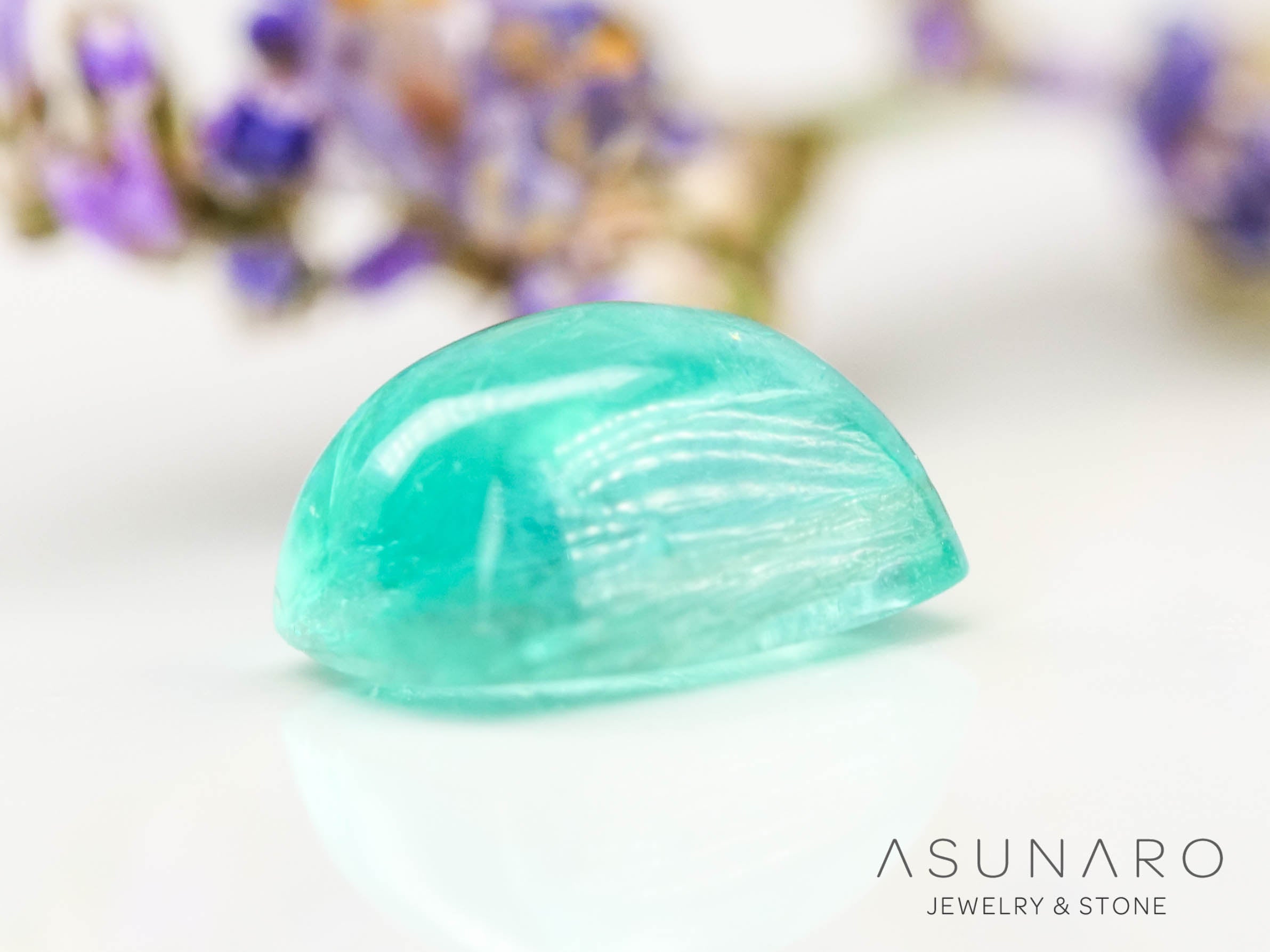 パライバトルマリン　カボション　 ブラジル産　0.52ct 【240523-2213】