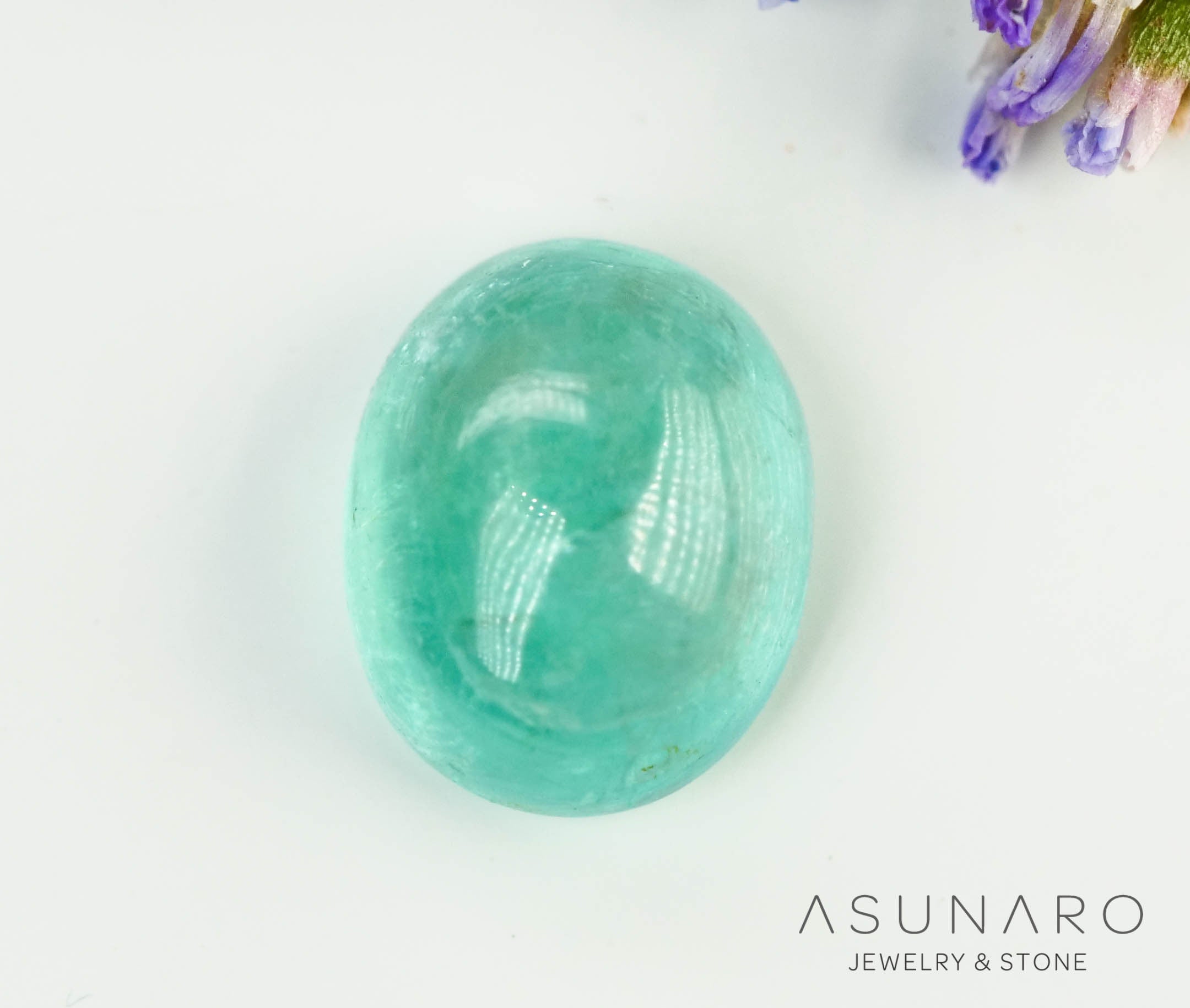 パライバトルマリン カボション ブラジル産 0.43ct 【240523-2223