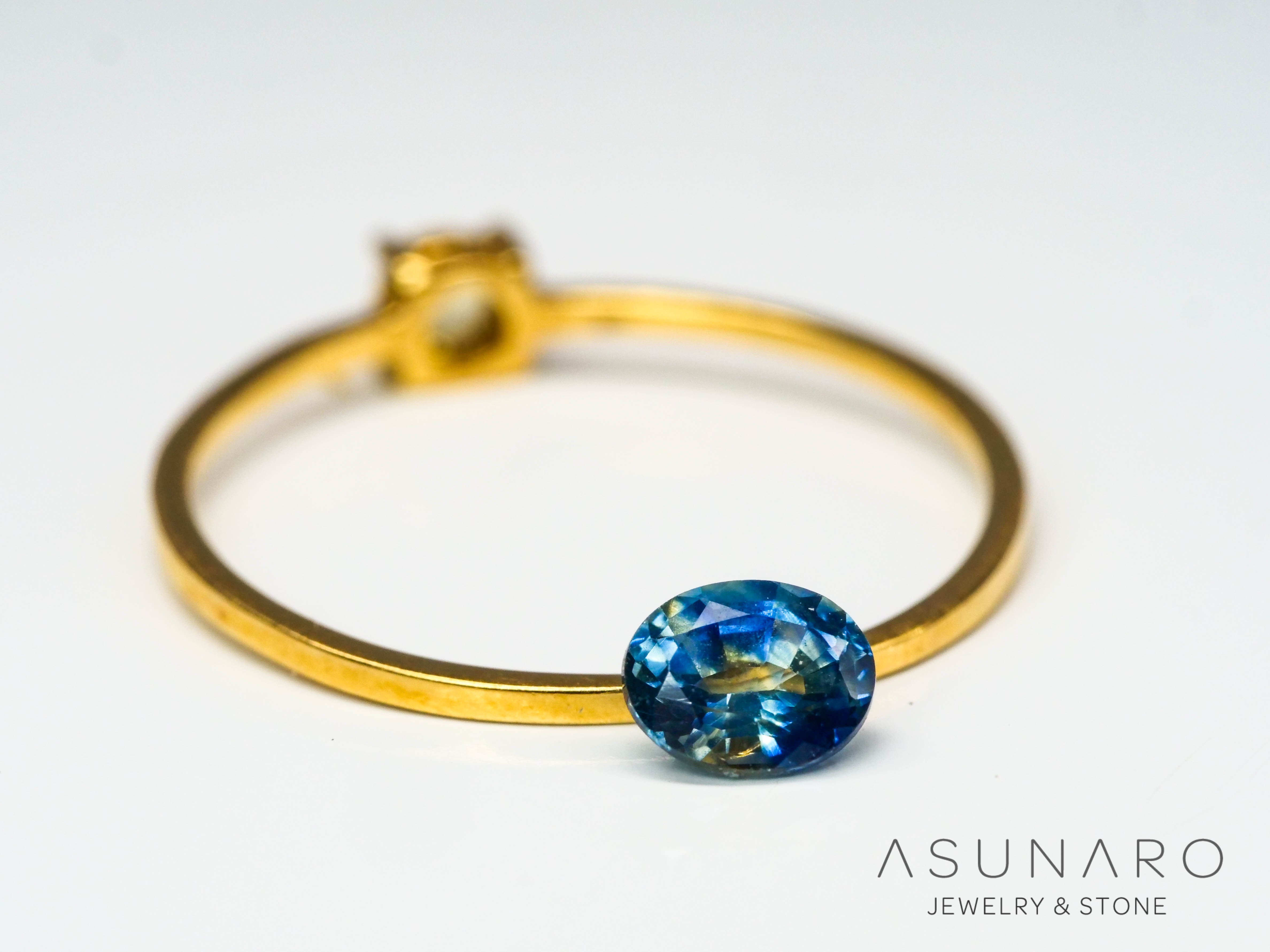 専用JQ164★高級モンタナサファイア0.72ct D pt ヘッド GIA鑑付 モンタナサファイア オーバルカット アメリカ産 0.48ct【240711-2190