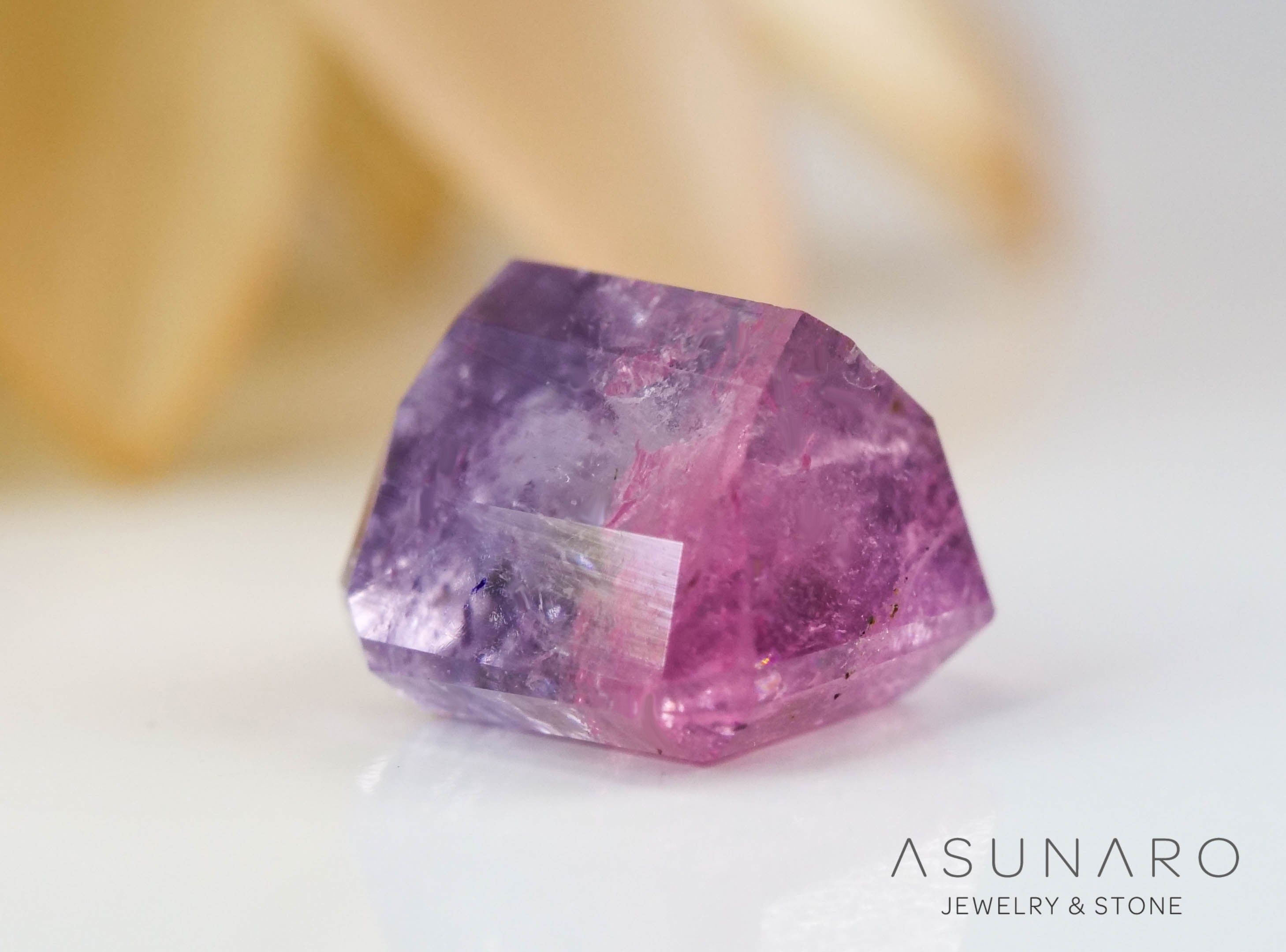 ライラックバイカラートルマリン エメラルドカット アフガニスタン産