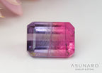 ライラックバイカラートルマリン　エメラルドカット　アフガニスタン産　0.69ct【240802-2307】