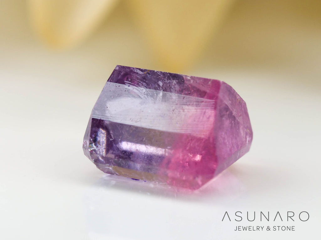 ライラックバイカラートルマリン　エメラルドカット　アフガニスタン産　0.61ct【240802-2313】