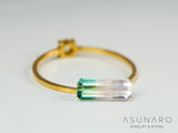 ティファニーカラー　バイカラートルマリン　エメラルドカット　アフガニスタン産　0.98ct【240802-2319】