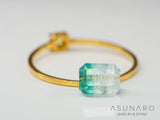 ティファニーカラー　バイカラートルマリン　エメラルドカット　アフガニスタン産　1.16ct【240802-2320】