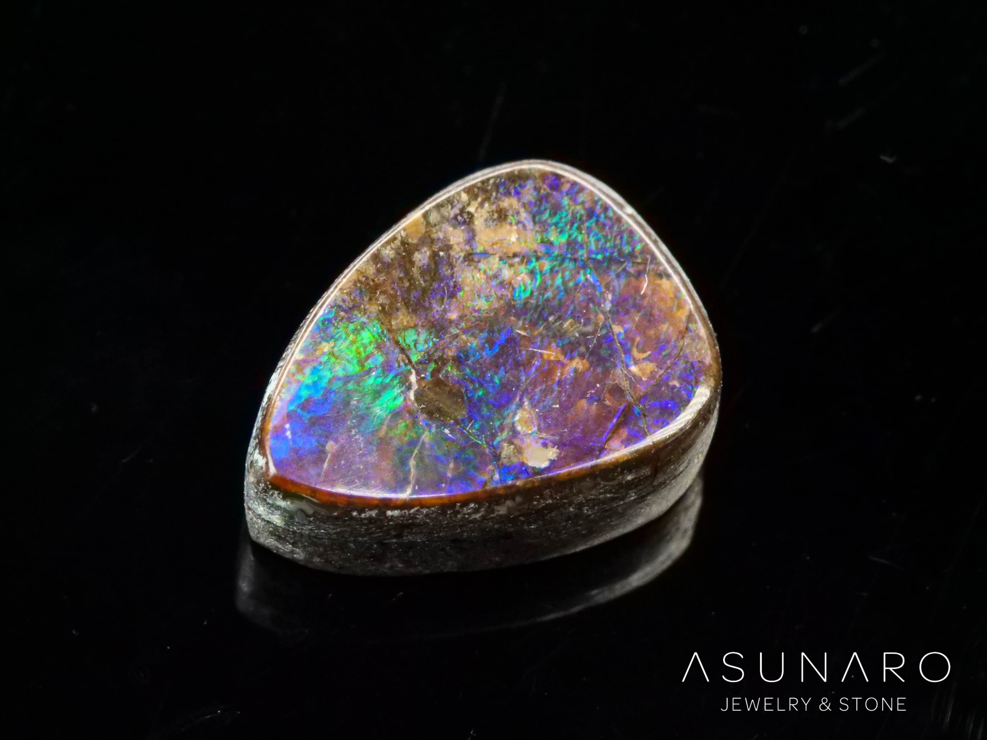 アンモライト ファンシーカット カナダ産 3.22ct【240815-2332