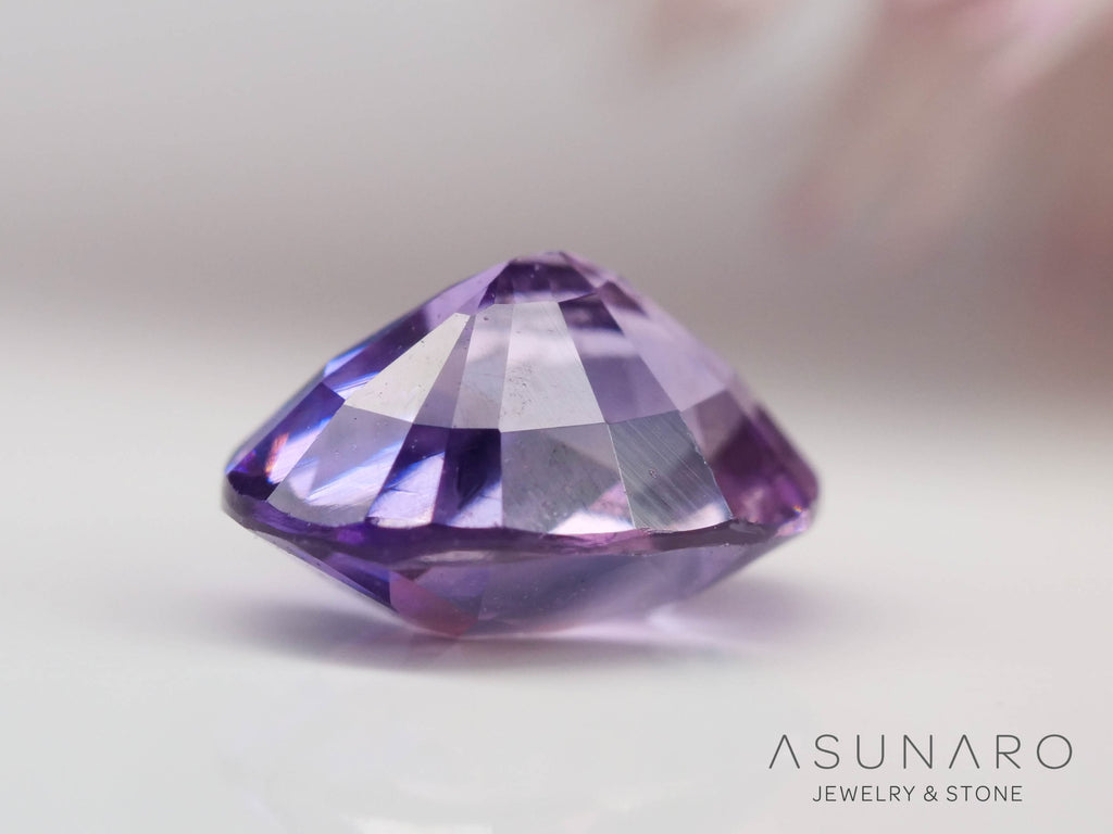 パープルサファイア 　オーバルカット　 スリランカ産　0.45ct【241024-2335】