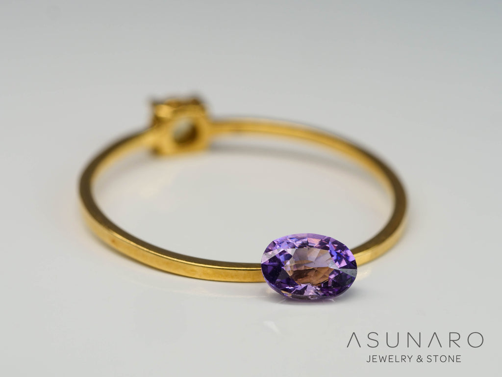 パープルサファイア 　オーバルカット　 スリランカ産　0.45ct【241024-2335】