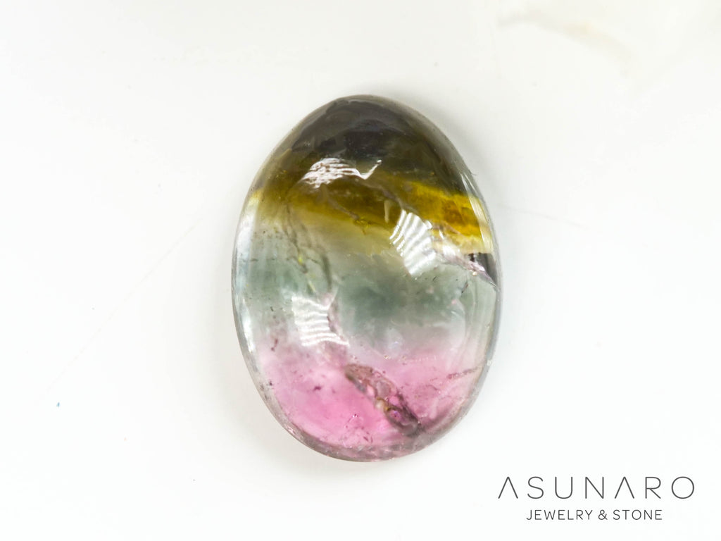 パーティーカラードトルマリン　カボション　ブラジル産　0.38ct【240823-2340】
