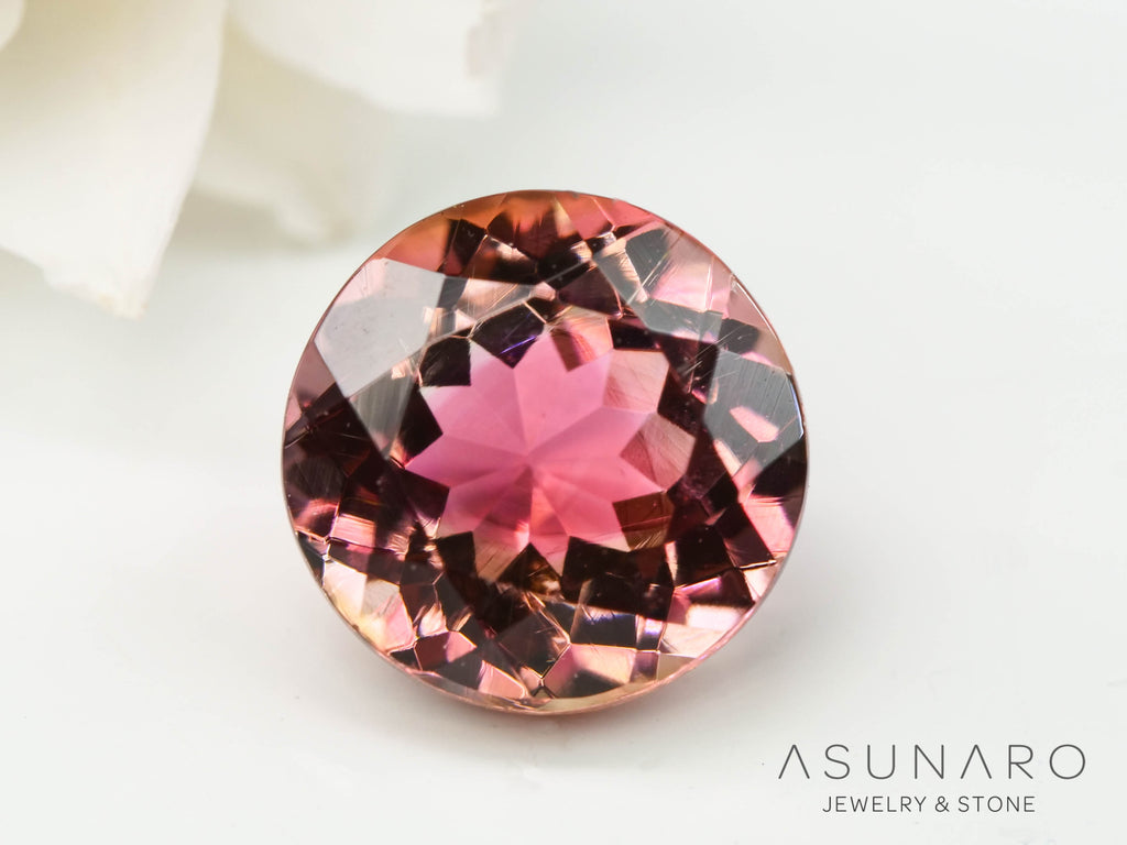 バイカラートルマリン　ラウンドカット　ブラジル産　0.97ct【240823-2347】